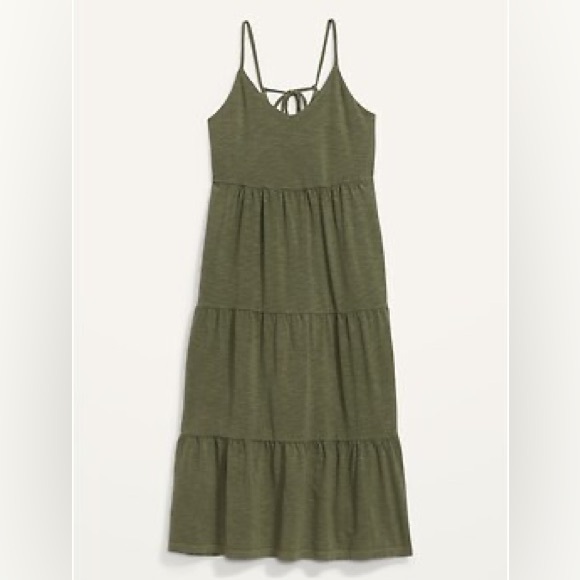Old Navy Tiered Midi Cami Swing Dress - Picture 1 of 15